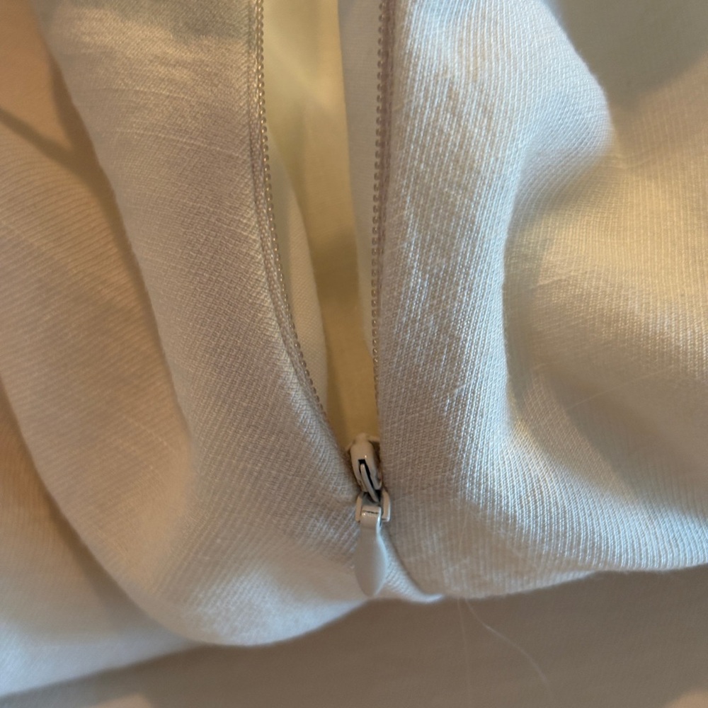 Zara Ivory Cream Cottagecore Lagenlook Embroidered Rope Tie Zip Maxi Skirt XL - Picture 10 of 14